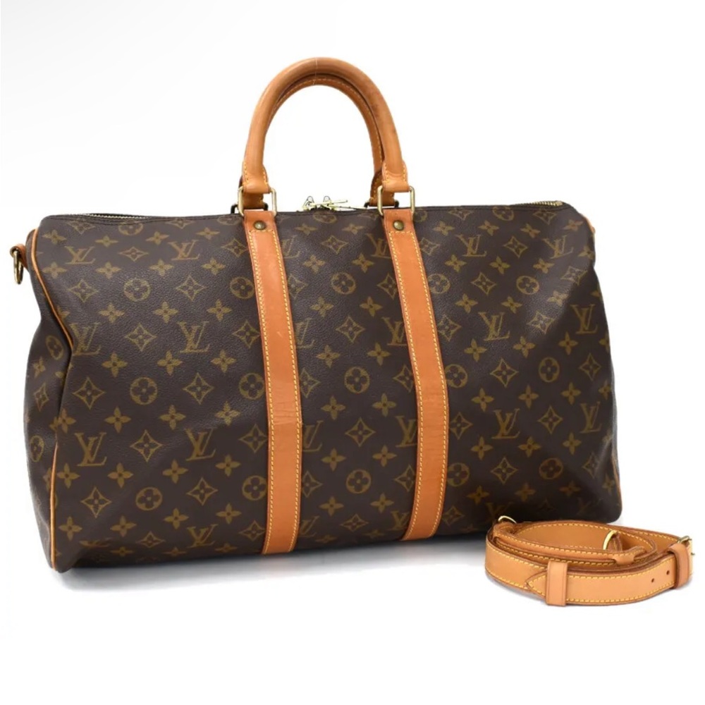 Authentic Louis Vuitton Monogram Keepall Bandouli… - image 1
